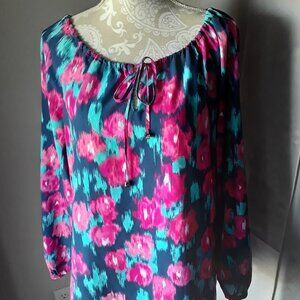 Anne Klein lovely floral tunic size 10